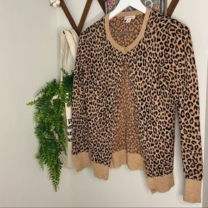 MERONA Animal Print Cardigan XS